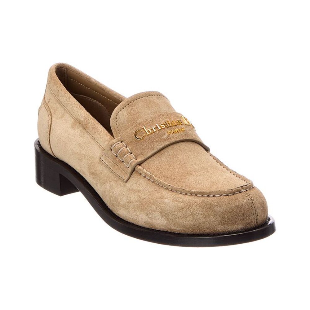 Dior Logo Suede Loafer, Brown